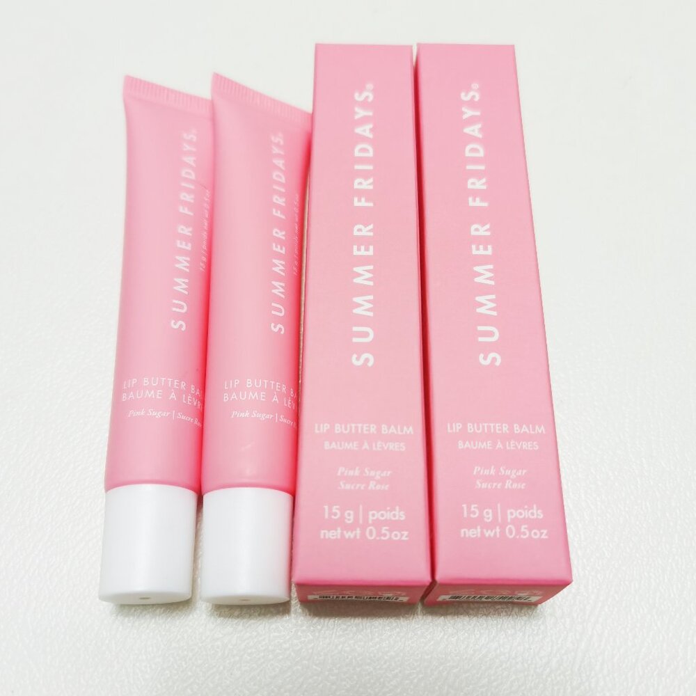 (Pink Sugar)2pcsk/Summer Fridays Lip Butter Balm Conditioning Lip New With box